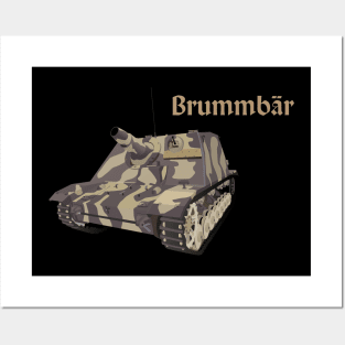 Brummbär German WW2 Armored Infantry Support Gun Posters and Art